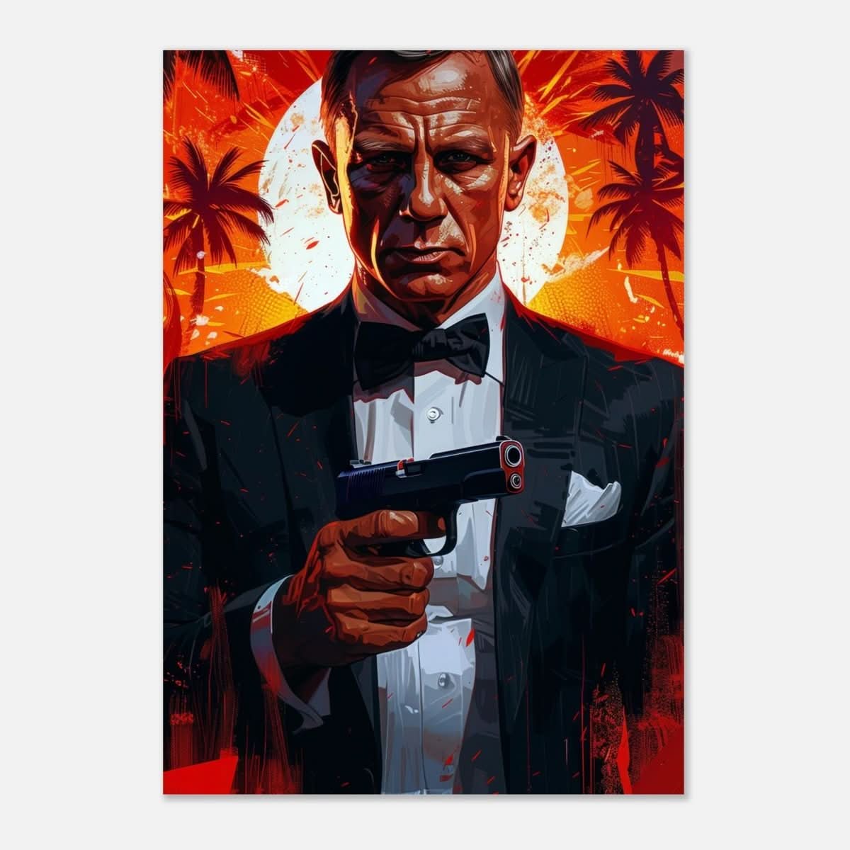 Da Vinci Wall art Print | Pop art wall art print collection | James Bond | 007 - Aluminum Print - 70x100 cm / 28x40″ - 