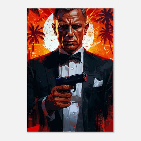 Da Vinci Wall art Print | Pop art wall art print collection | James Bond | 007 - Aluminum Print - 70x100 cm / 28x40″ - 