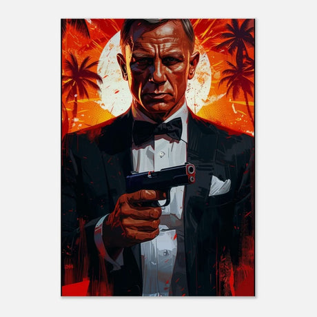 Da Vinci Wall art Print | Pop art wall art print collection | James Bond | 007 - Wood Prints - 70x100 cm / 28x40″ - 