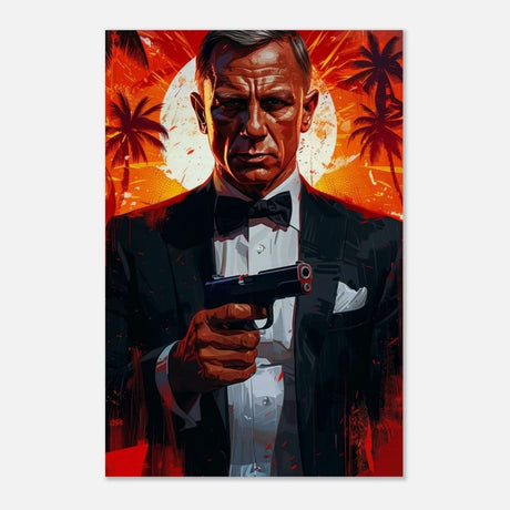 Da Vinci Wall art Print | Pop art wall art print collection | James Bond | 007 - Wood Prints - 30x45 cm / 12x18″ - 