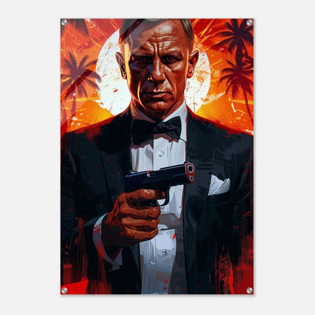 Da Vinci Wall art Print | Pop art wall art print collection | James Bond | 007 - Acrylic Print - 70x100 cm / 28x40″ - 