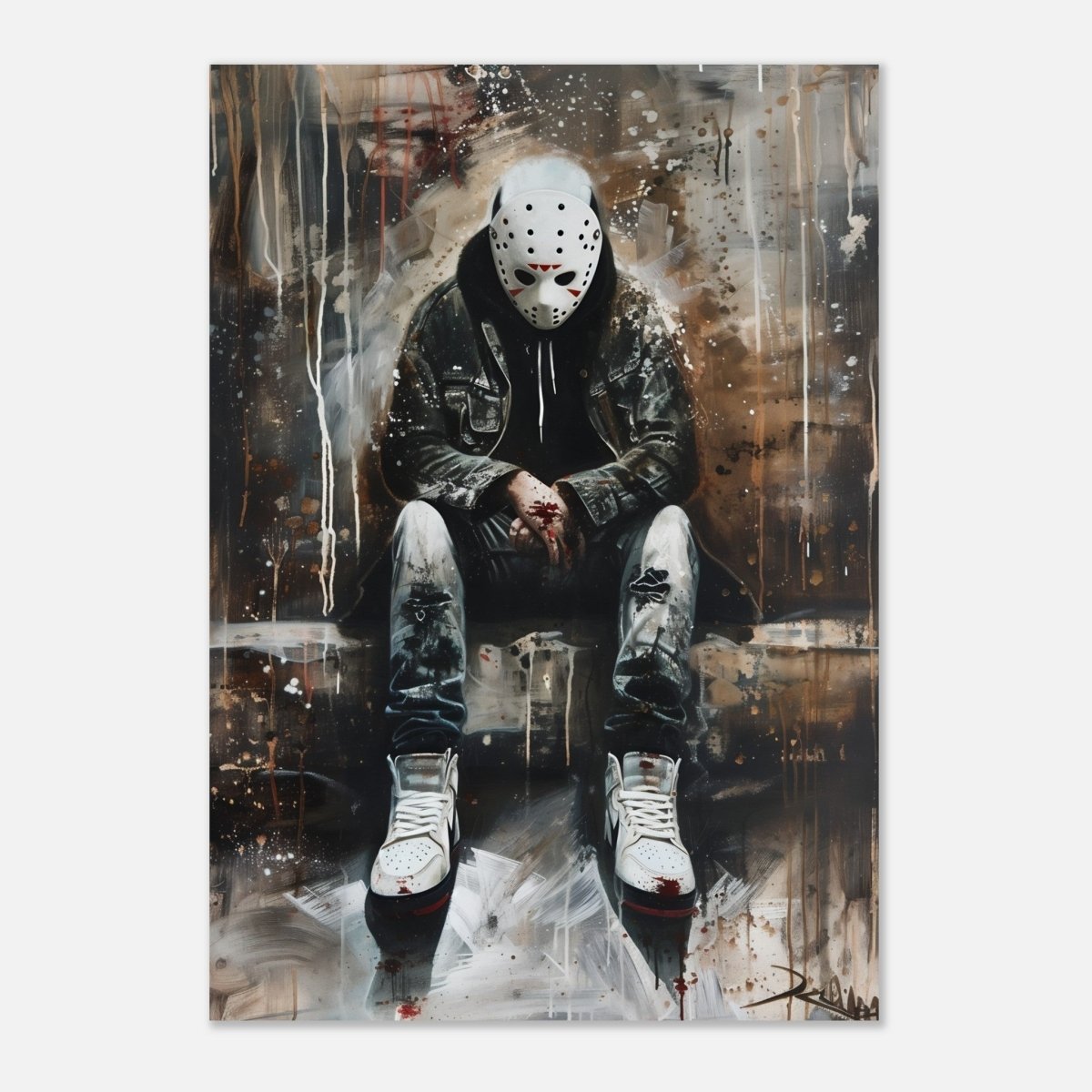 Da Vinci Wall art Print | Pop art wall art print collection |Jason Voorhees | Comic - Aluminum Print - 70x100 cm / 28x40″ - 