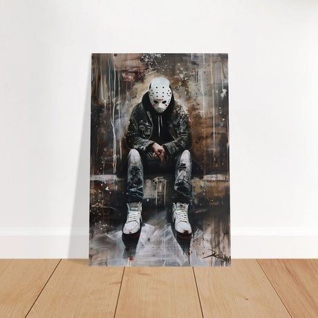 Da Vinci Wall art Print | Pop art wall art print collection |Jason Voorhees | Comic - Brushed Aluminum Print - 50x75 cm / 20x30″ - 