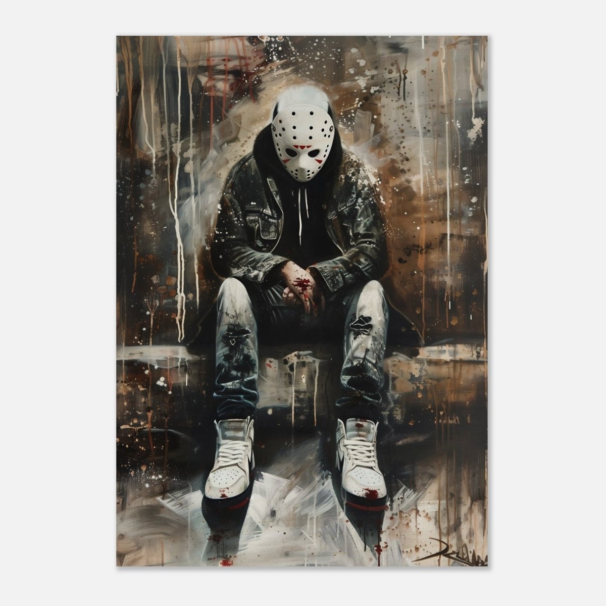 Da Vinci Wall art Print | Pop art wall art print collection |Jason Voorhees | Comic - Wood Prints - 70x100 cm / 28x40″ - 