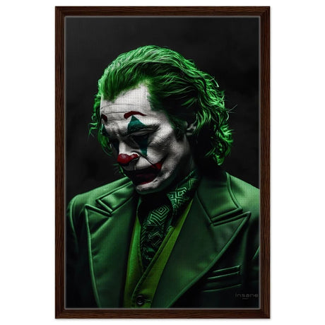 Da Vinci Wall art Print | Pop art wall art print collection | Joker - Framed Canvas - 50x75 cm / 20x30″ - Dark wood frame