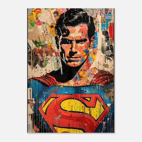 Da Vinci Wall art Print | Pop art wall art print collection | Superman - Wood Prints - 70x100 cm / 28x40″ - 
