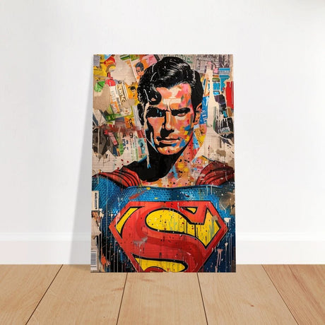 Da Vinci Wall art Print | Pop art wall art print collection | Superman - Brushed Aluminum Print - 30x45 cm / 12x18″ - 