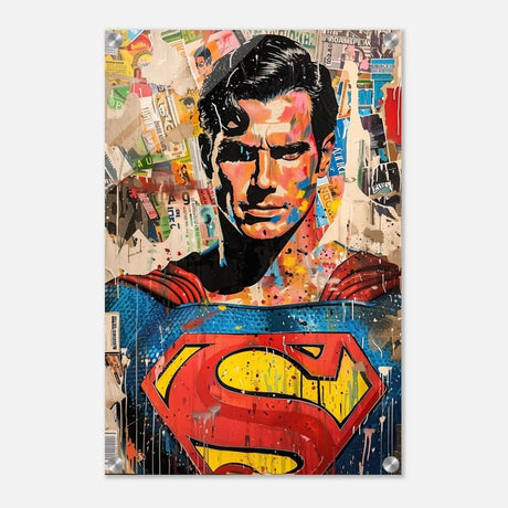 Da Vinci Wall art Print | Pop art wall art print collection | Superman - Acrylic Print - 40x60 cm / 16x24″ - 