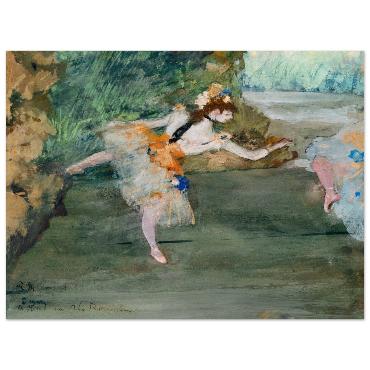 Dancer Onstage by Edgar Degas (1872–1882) | wall art print - 30x40 cm / 12x16″ - Wood Prints - 