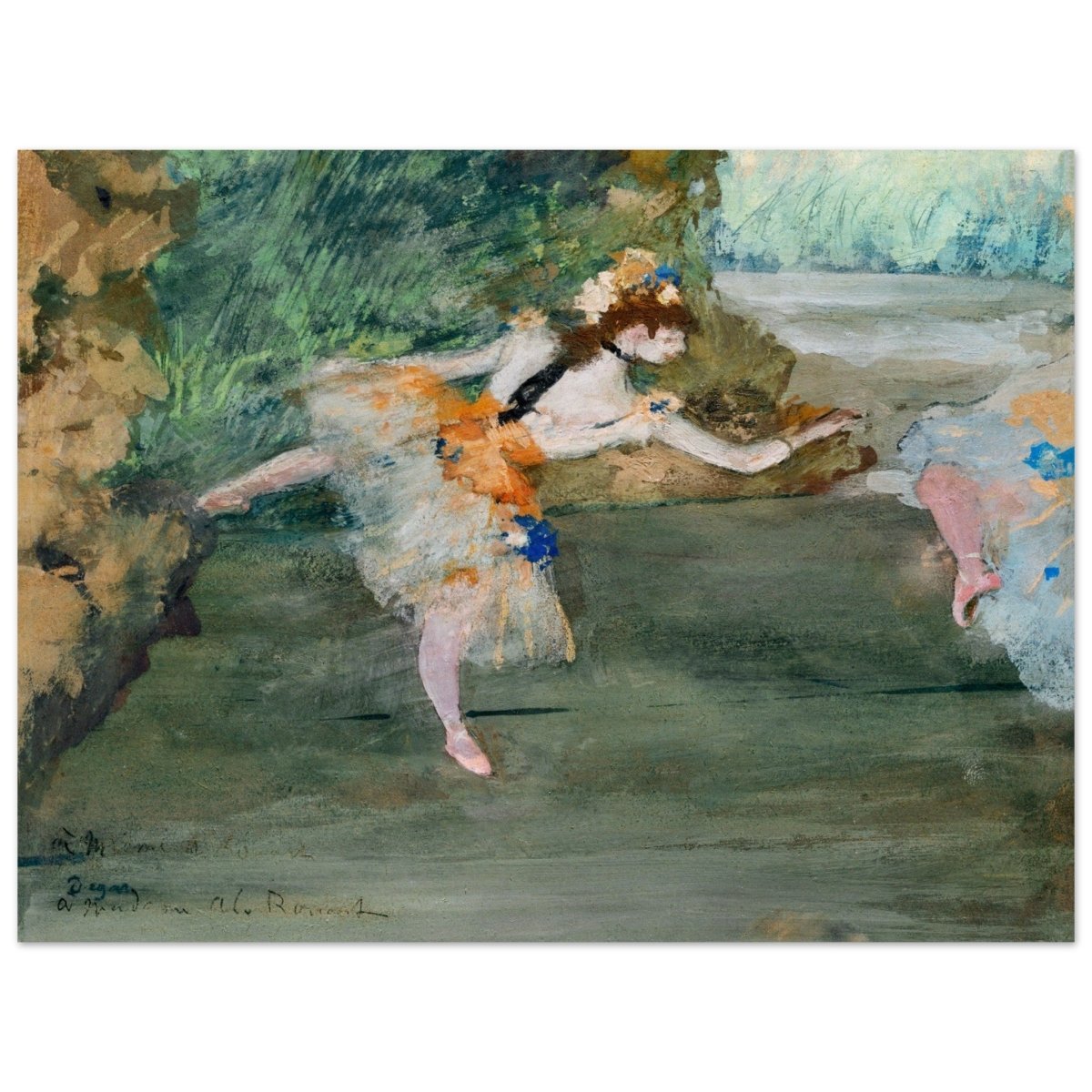 Dancer Onstage by Edgar Degas (1872–1882) | wall art print - 60x80 cm / 24x32″ - Wood Prints - 