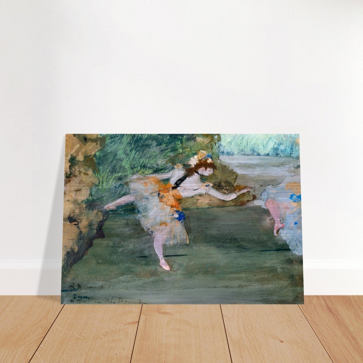 Dancer Onstage by Edgar Degas (1872–1882) | wall art print - 70x100 cm / 28x40″ - Brushed Aluminum Print - 
