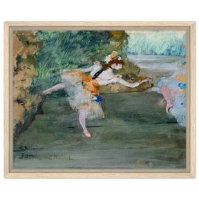 Dancer Onstage by Edgar Degas (1872–1882) | wall art print - 40x50 cm / 16x20″ - Framed Canvas - Wood frame