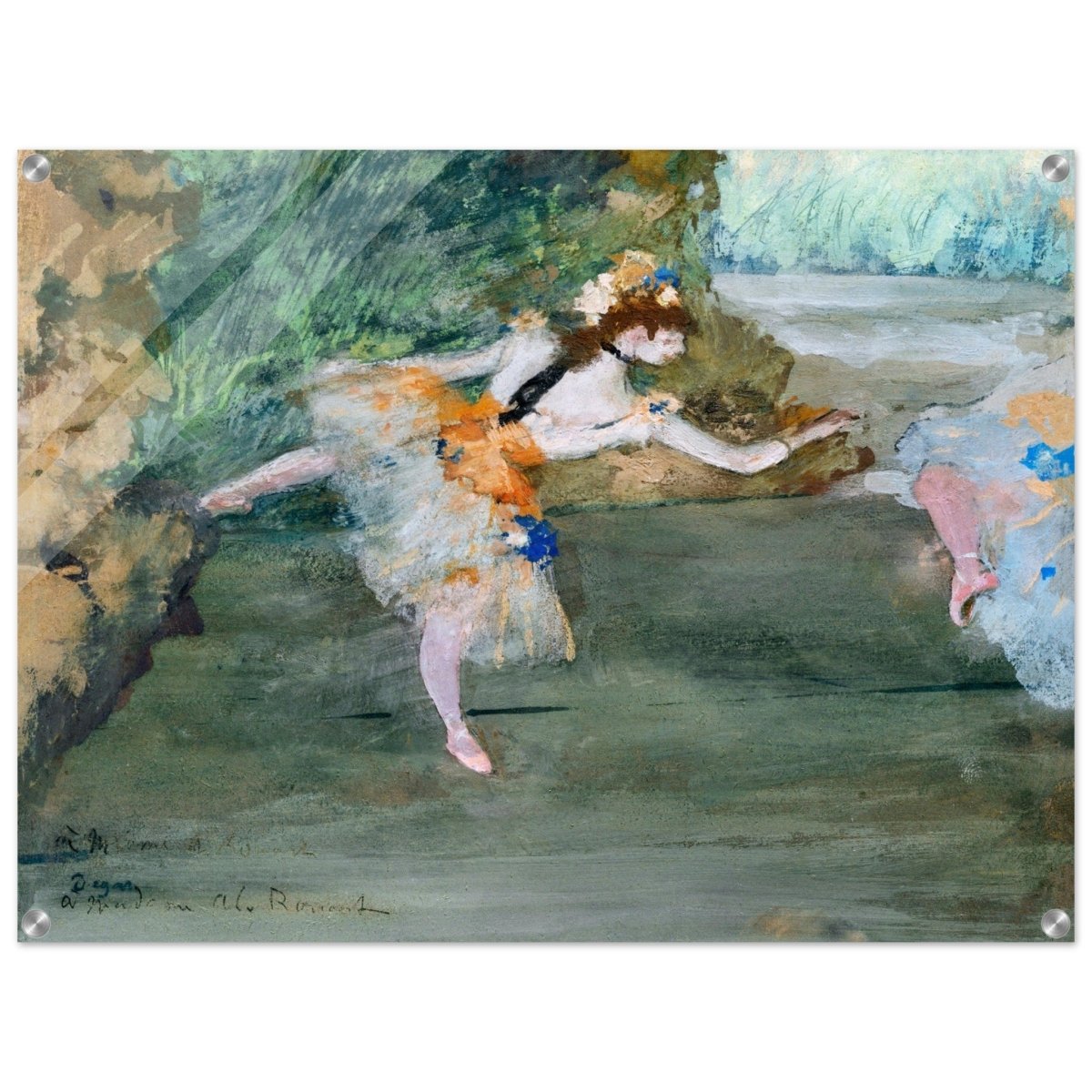 Dancer Onstage by Edgar Degas (1872–1882) | wall art print - 60x80 cm / 24x32″ - Acrylic Print - 