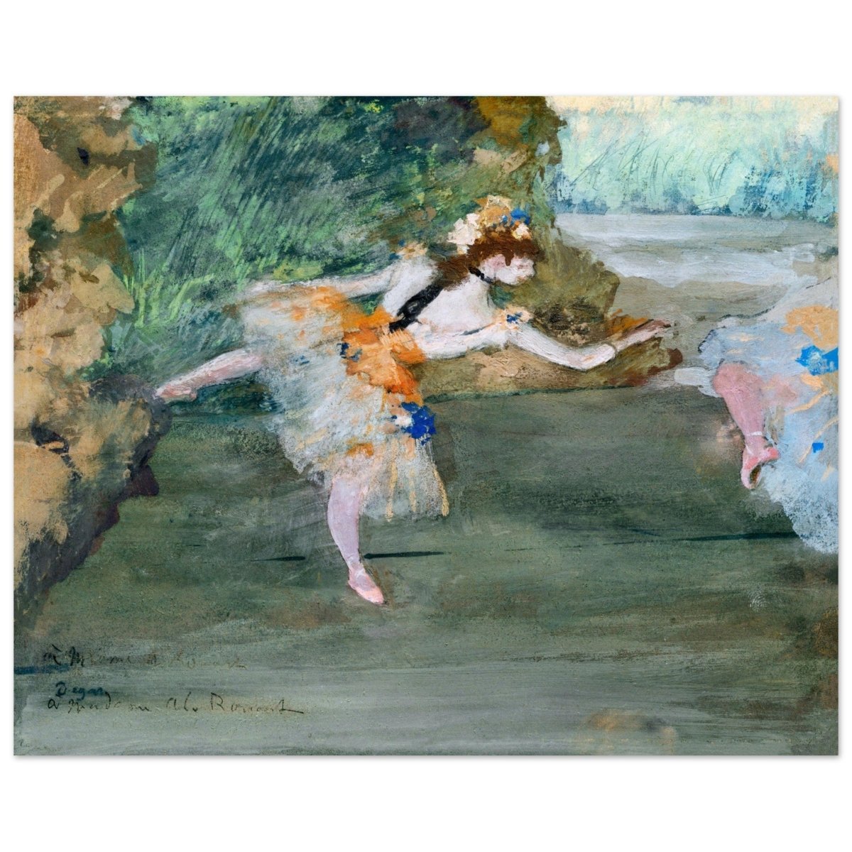 Dancer Onstage by Edgar Degas (1872–1882) | wall art print - 40x50 cm / 16x20″ - Aluminum Print - 