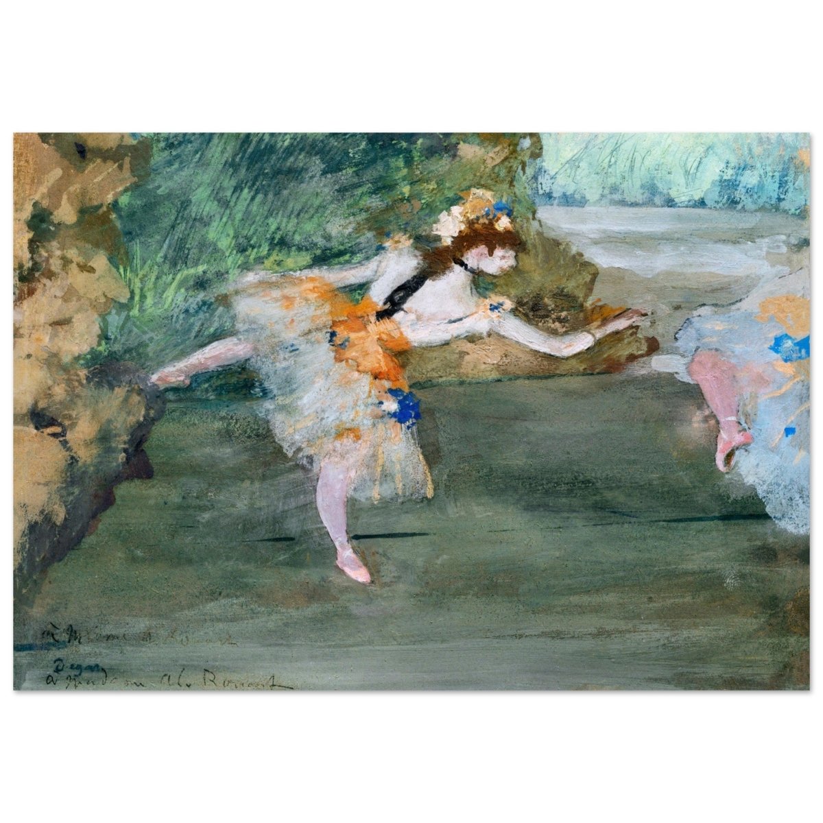 Dancer Onstage by Edgar Degas (1872–1882) | wall art print - 70x100 cm / 28x40″ - Aluminum Print - 