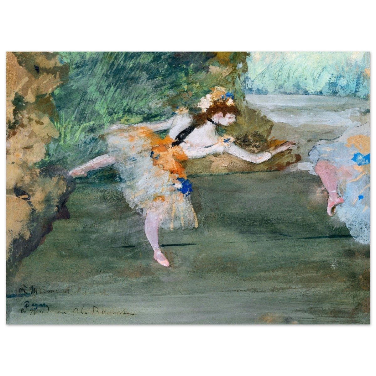 Dancer Onstage by Edgar Degas (1872–1882) | wall art print - 30x40 cm / 12x16″ - Aluminum Print - 