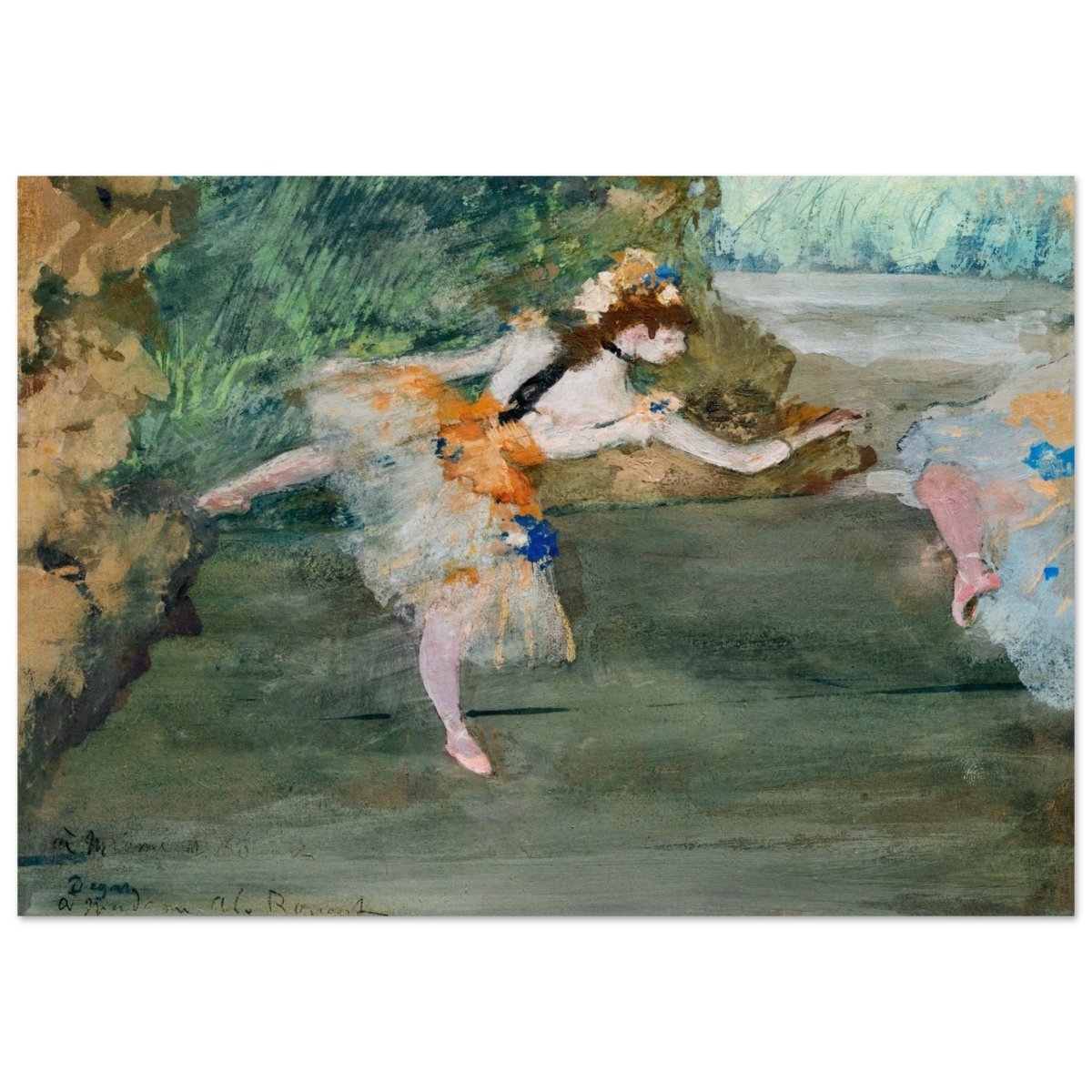 Dancer Onstage by Edgar Degas (1872–1882) | wall art print - 70x100 cm / 28x40″ - Wood Prints - 