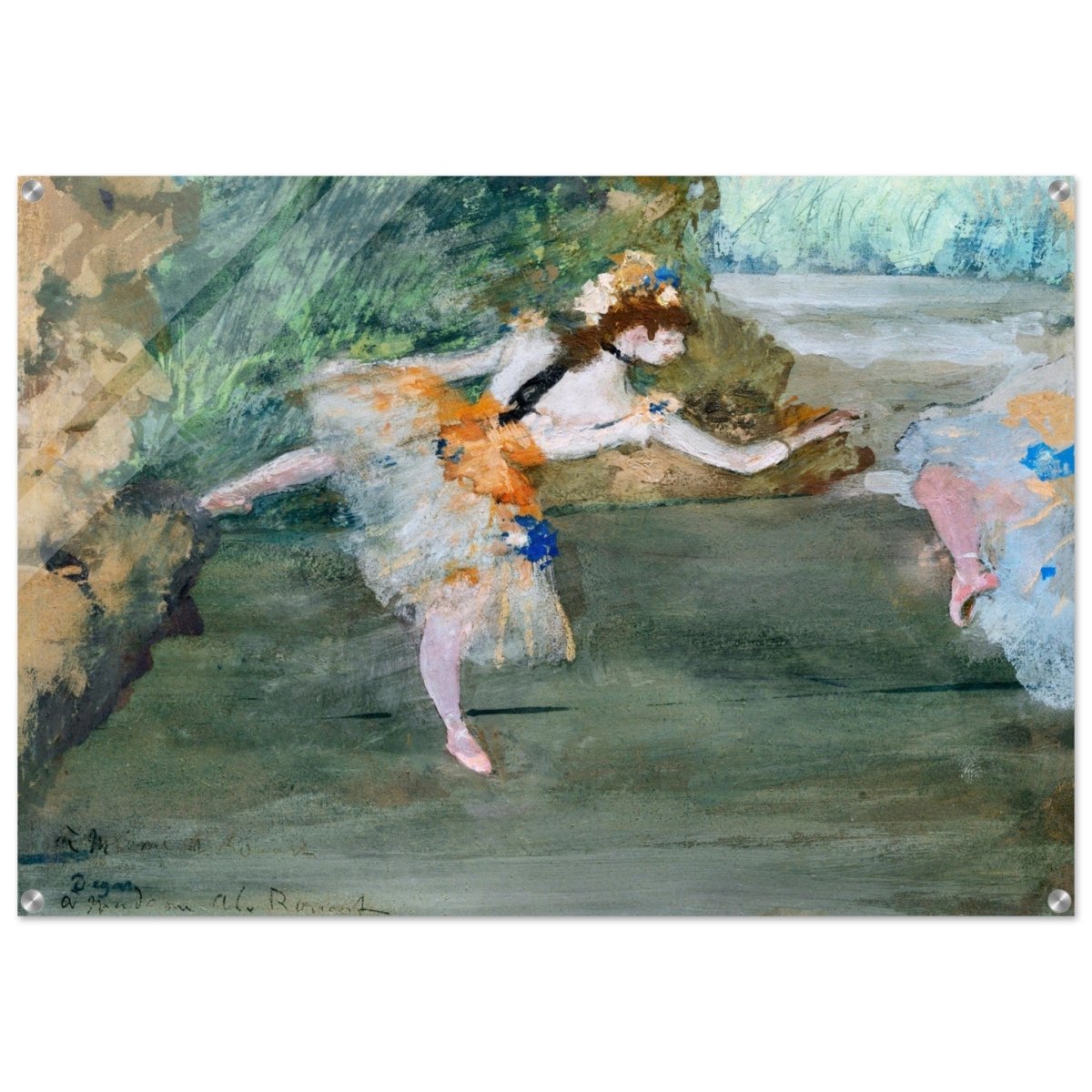 Dancer Onstage by Edgar Degas (1872–1882) | wall art print - 70x100 cm / 28x40″ - Acrylic Print - 