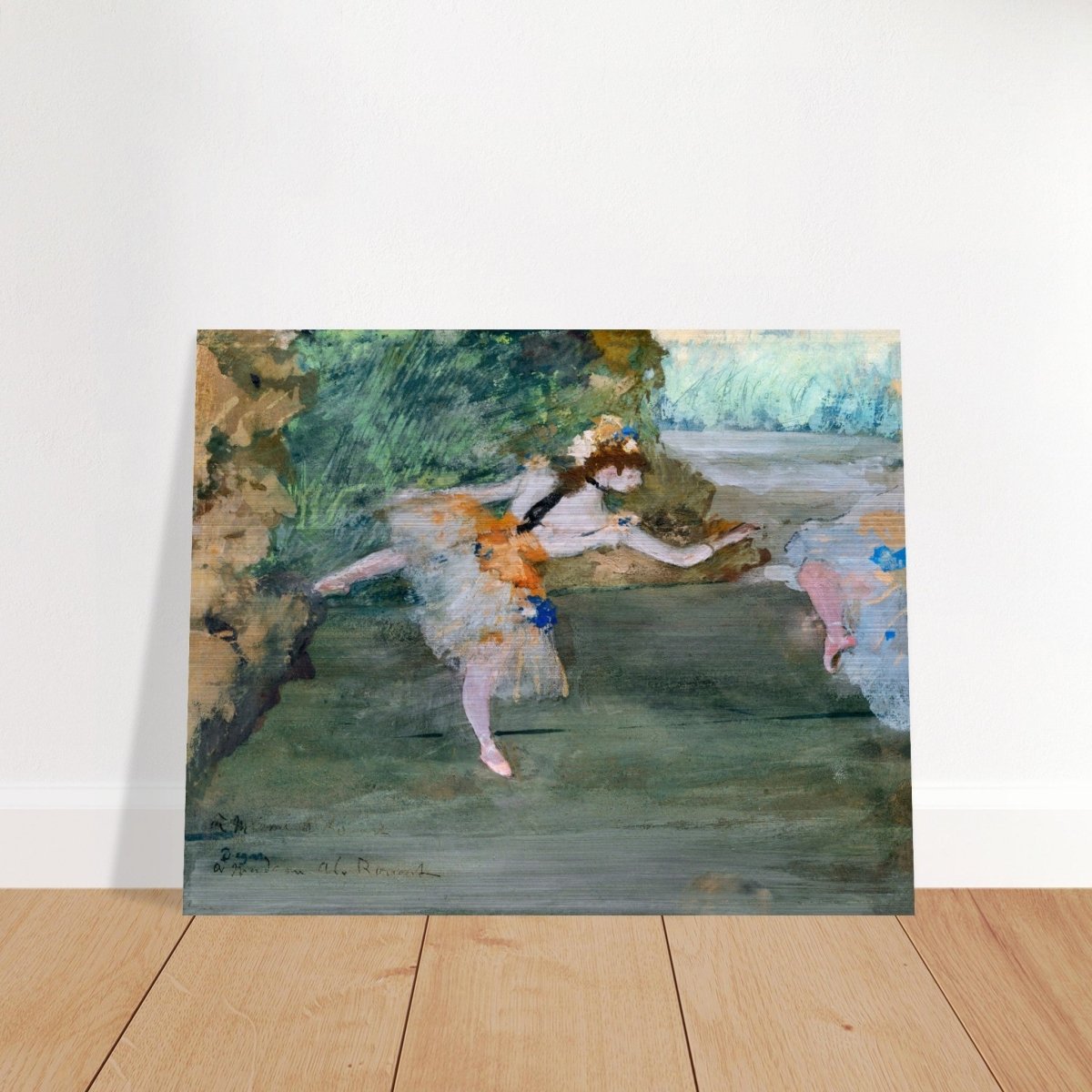Dancer Onstage by Edgar Degas (1872–1882) | wall art print - 40x50 cm / 16x20″ - Brushed Aluminum Print - 