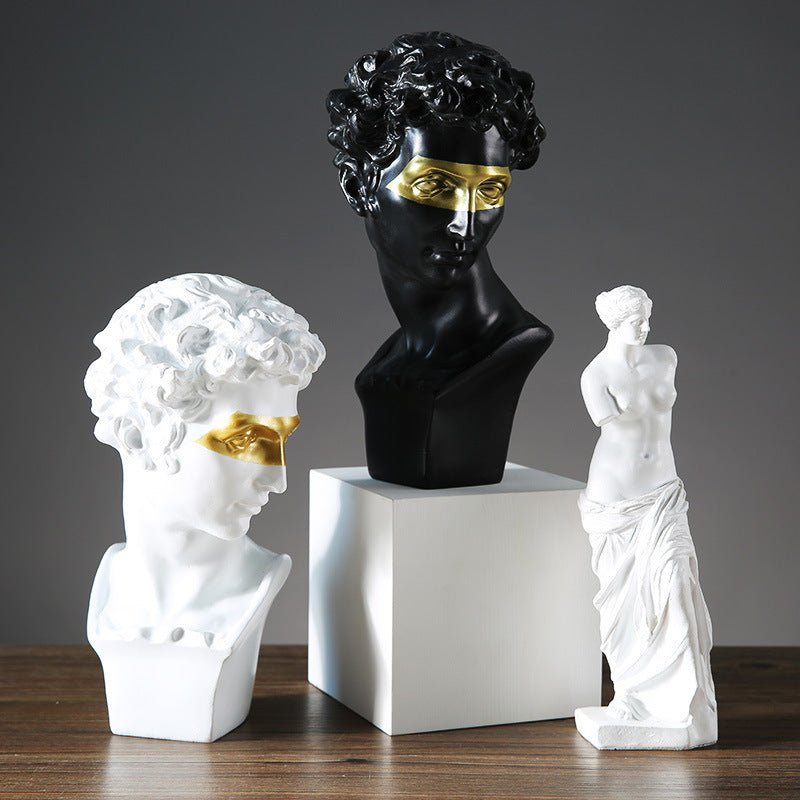 David Sculpture – Classical Renaissance Home Décor - White - 