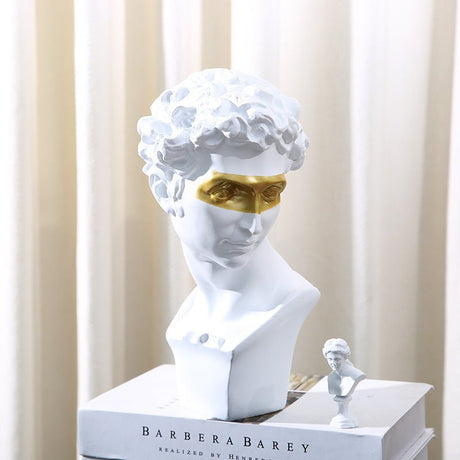 David Sculpture – Classical Renaissance Home Décor - White - 