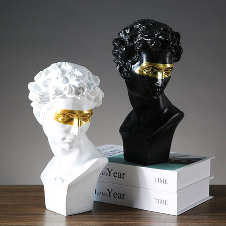 David Sculpture – Classical Renaissance Home Décor - White - 
