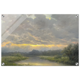 "Dawn’s Embrace" Tranquil Riverland Landscape Wall Art Print - Acrylic Print - 40x60 cm / 16x24″ - 