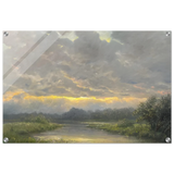 "Dawn’s Embrace" Tranquil Riverland Landscape Wall Art Print - Acrylic Print - 50x75 cm / 20x30″ - 