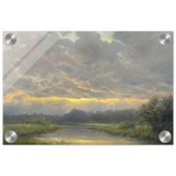 "Dawn’s Embrace" Tranquil Riverland Landscape Wall Art Print - Acrylic Print - 20x30 cm / 8x12″ - 
