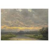"Dawn’s Embrace" Tranquil Riverland Landscape Wall Art Print - Wood Prints - 20x30 cm / 8x12″ - 