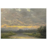 "Dawn’s Embrace" Tranquil Riverland Landscape Wall Art Print - Wood Prints - 50x75 cm / 20x30″ - 