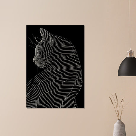  minimalist nature wall art cat animal prints