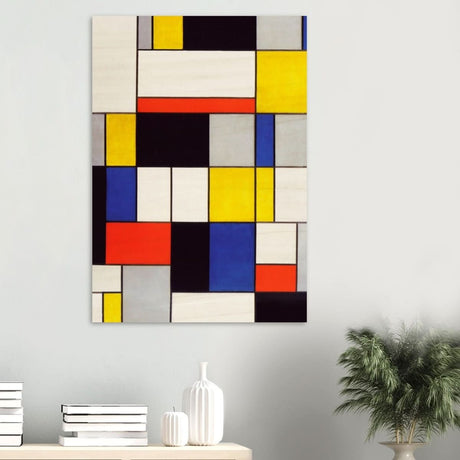 De Stijl Art | Composition A by Piet Mondrian - Wood Prints - 70x100 cm / 28x40″ - 10 mm