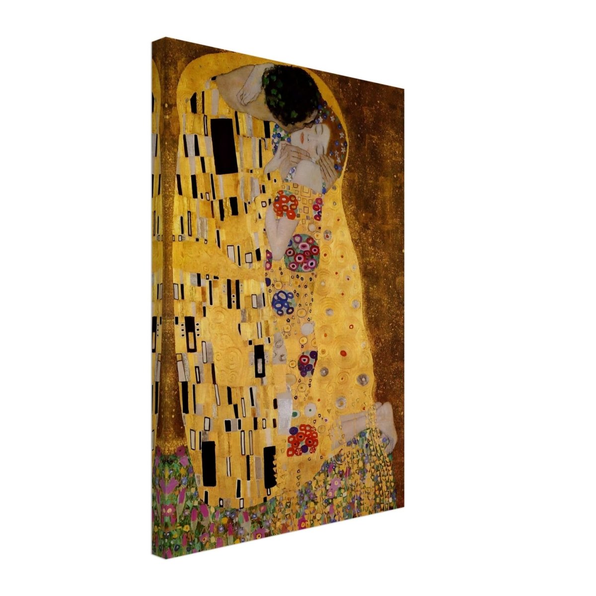 Der Kuss : The Kiss by Gustav Klimt 1908 | vintage wall art print - Canvas - 40x60 cm / 16x24″ - Thick