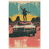 "Desert Swagger" – Retro Western Pop Art Print - Wood Prints - 50x75 cm / 20x30″ - 