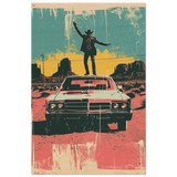 "Desert Swagger" – Retro Western Pop Art Print - Wood Prints - 30x45 cm / 12x18″ - 