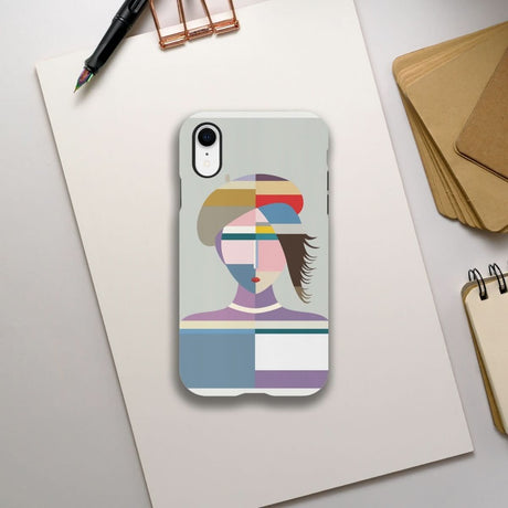 Designer Phone cases for iphone | Cubist Muse – A Modern Take on Abstract Portraiture - iPhone XR - 