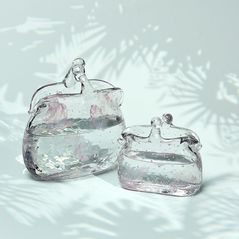 Handcrafted Glass Handbag Vase – Creative Light Luxury Home Décor