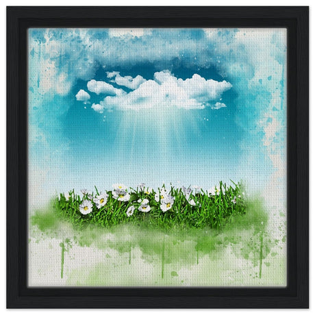 Digital Art | Nature art | Square print - 30x30 cm / 12x12″ - Framed Canvas - Black frame