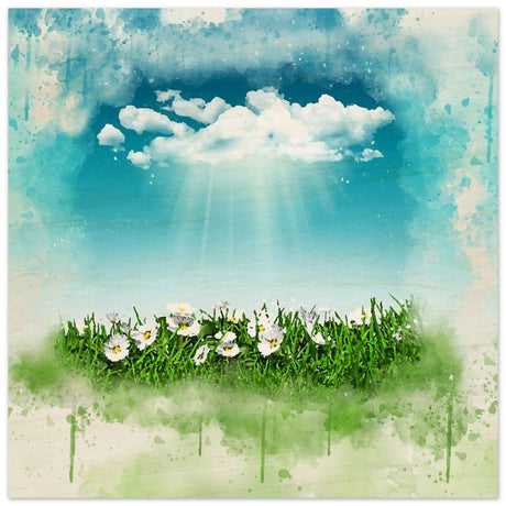 Digital Art | Nature art | Square print - 60x60 cm / 24x24″ - Wood Prints - 