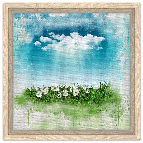 Digital Art | Nature art | Square print - 30x30 cm / 12x12″ - Framed Canvas - Wood frame