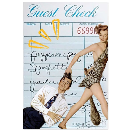 Digital Pop Art wall art print | Guest Check V01 - Aluminum Print - 30x45 cm / 12x18″ - 