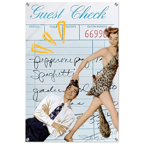 Digital Pop Art wall art print | Guest Check V01 - Acrylic Print - 60x90 cm / 24x36″ - 