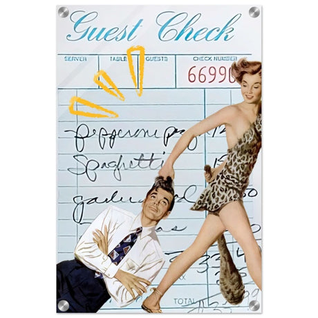 Digital Pop Art wall art print | Guest Check V01 - Acrylic Print - 40x60 cm / 16x24″ - 