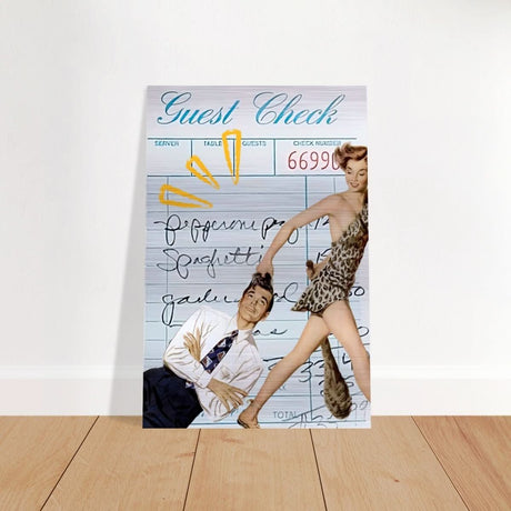 Digital Pop Art wall art print | Guest Check V01 - Brushed Aluminum Print - 60x90 cm / 24x36″ - 