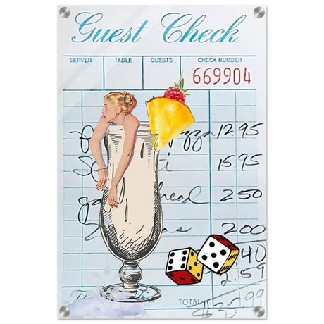 Digital Pop Art wall art print | Guest Check V04 - Acrylic Print - 40x60 cm / 16x24″ - 