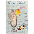 Digital Pop Art wall art print | Guest Check V04 - Wood Prints - 50x75 cm / 20x30″ - 
