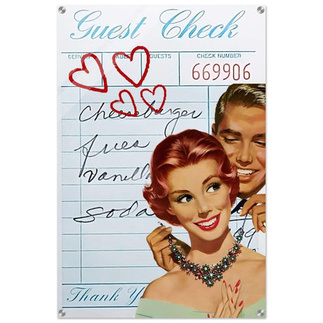 Digital Pop Art wall art print | Guest Check V05 - Acrylic Print - 60x90 cm / 24x36″ - 