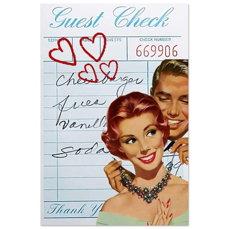 Digital Pop Art wall art print | Guest Check V05 - Aluminum Print - 50x75 cm / 20x30″ - 