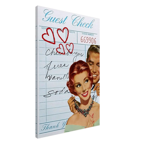 Digital Pop Art wall art print | Guest Check V05 - Canvas - 60x90 cm / 24x36″ - 
